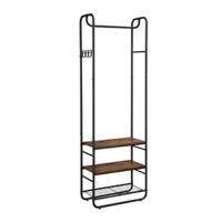 Perchero Grande Mueble de Entrada con 12 Ganchos y Banco para Zapatos Estilo Industrial Vestuario - details 11