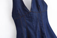 Vestidos Vaqueros de Verano para Mujer OUWU Novedad 2021, Elegante y Ajustado con Cuello en V y Cuello Colgante, Perfecto para Vacaciones, Moda Urbana, Ideal para Estudiantes Jóvenes - details 4