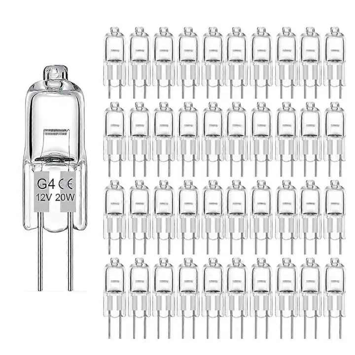Paquete de 20 lámparas halógenas G4 de 20 W y 12 V: luz blanca cálida para una iluminación perfecta - 1