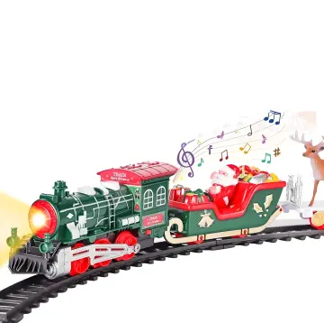 Riel eléctrico de Navidad, tren de música, juguete de vías de ferrocarril, simulación de coche, luz musical, regalos de Navidad y Año Nuevo - AliExprs 26
