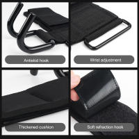 Tcare Gimnasio Fitness Ganchos de Levantamiento de Pesas Guantes de Power Lifting con Correas de Muñeca 2Pcs De China - details 6