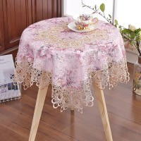 Mantel con borde bordado de brocado de alta calidad, mesa redonda pequeña, TV, lavado, cubierta para refrigerador, decoración navideña - details 3