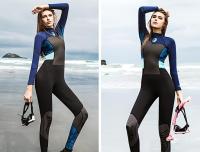 Traje de buceo deportivo para mujer, ropa de baño informal de manga larga y cuerpo ajustado para mujer - details 6
