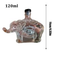 Cabeza de lobo, elefante, búho, ciervo, papá, marido, whisky de cristal, exquisita botella de vino, decoración del hogar - details 5
