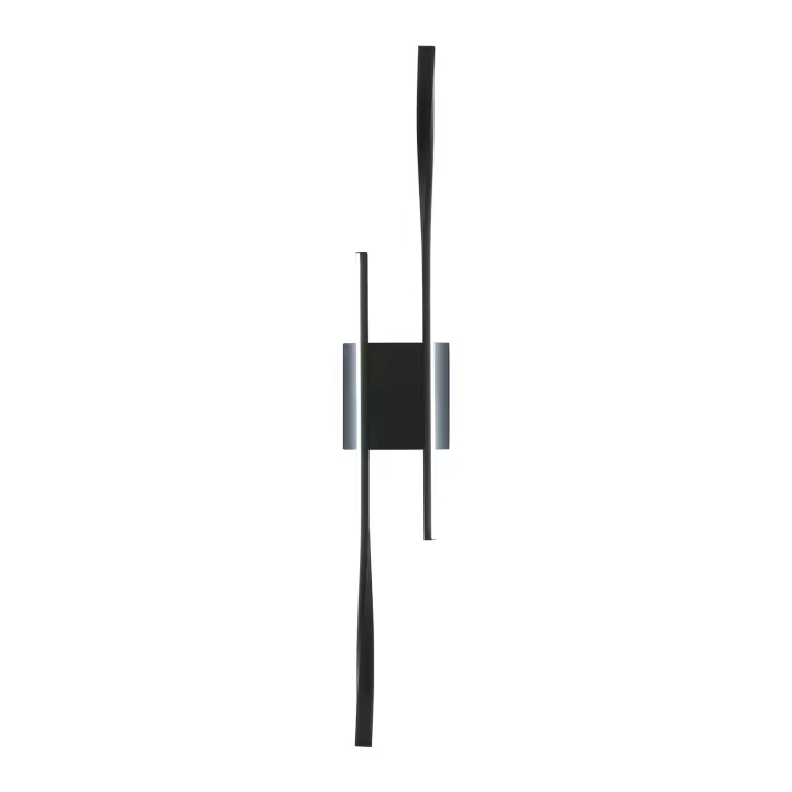 GOECO Aplique moderno diseño, color negro, 80x12x5 cm, luz blanca 26W, perfecto para espacios espaciosos y modernos - 1