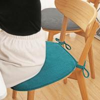 Cojín de silla de tela de pana Simple, almohadillas de silla de madera maciza gruesas, cojín de esponja suave antideslizante para oficina - details 3