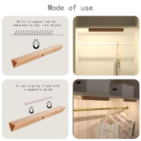 Luz de armario moderna y sencilla con sensor de infrarrojos, Luz LED recargable para gabinete de madera maciza - details 1