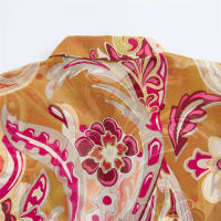 OUWU- Nueva llegada de primavera camisa de mujer estampado Floral manga larga cuello translúcido Vintage estilo francés elegante señora abotonada - details 3