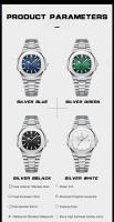 Reloj de hombre de cuarzo cuadrado de acero inoxidable con fecha - details 4