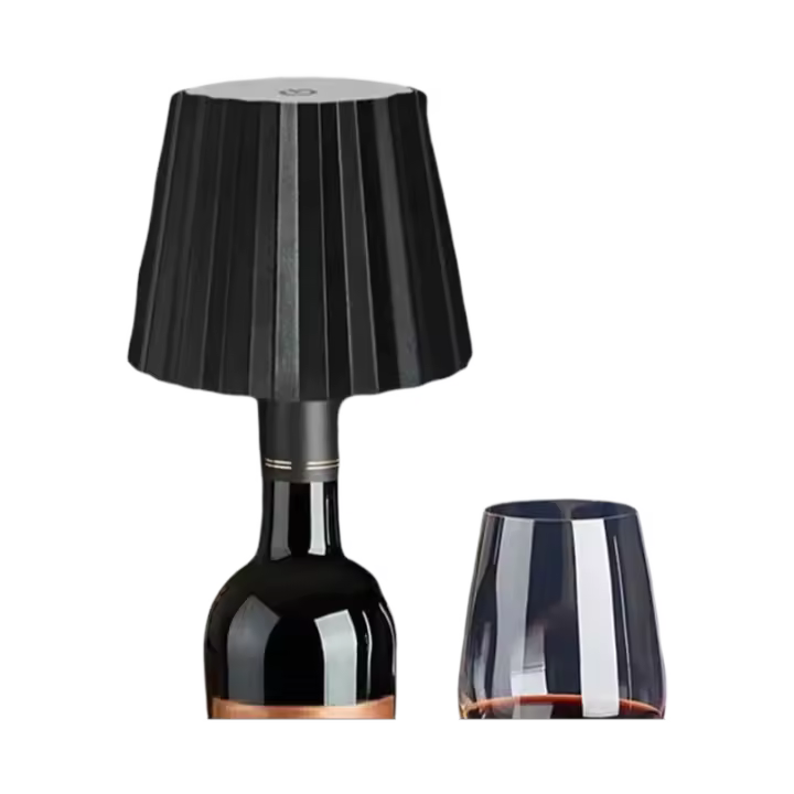 Lámpara De Noche Inalámbrica LED Para Botellas Con Control Táctil De 3 Colores Y Ajuste Sin Fin Para Barra Vino Mesas Luz De Mesa - 1