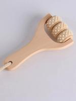 Masajeador de rodillo de madera para terapia corporal, herramientas de masaje relajante para cara, hombro, cuello y mano - details 2