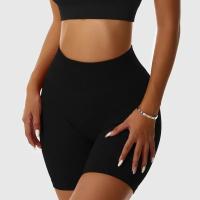 Pantalones cortos de yoga sin costuras acanalados de cintura alta para mujer, mallas deportivas a prueba de sentadillas para levantamiento de cadera, entrenamiento físico, correr, gimnasio, venta - details 2