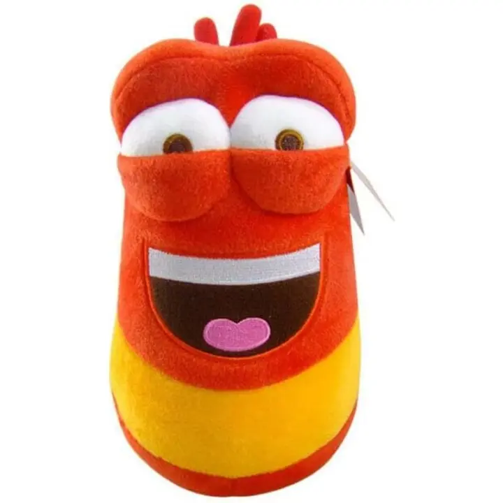 Nuevo juguete de peluche de Larva creativo de dibujos animados de Koreon, muñeca de animales de peluche suaves de Larva roja, amarilla y rosa para regalos de niños (sin sonido) (rojo en 8'') - 1