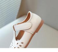 Zapatos informales para niñas, calzado de cuero suave con recortes calados de princesa, con correa en T, para primavera y verano, 2025 - details 12
