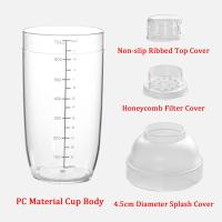 Coctelera de plástico para el hogar, utensilios de bar, taza mezcladora de vino, 1 piezas, 300ml/500ml/700ml/1000ml - details 6
