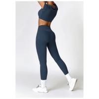 Conjunto de yoga de dos piezas para mujer Leggings de cintura alta de manga corta - details 13