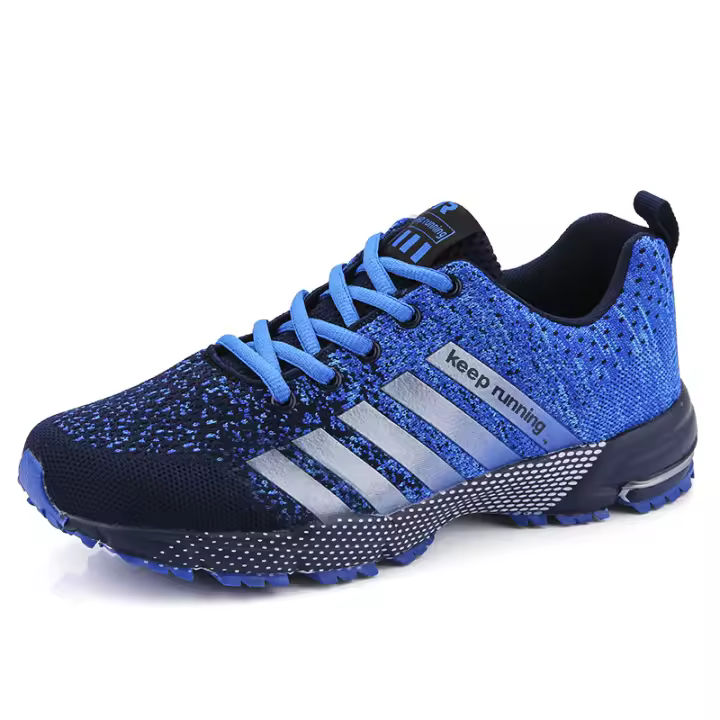 Zapatillas de correr transpirables para hombre, zapatos informales antideslizantes de gran tamaño, cómodos para caminar y trotar, Unisex - 1