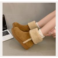 Botas de mujer de punta redonda de felpa,tacón alto,elegantes,invierno - details 23