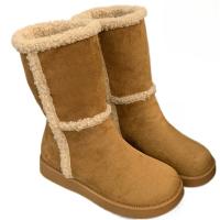 Botas de mujer de punta redonda de felpa,tacón alto,elegantes,invierno - details 1