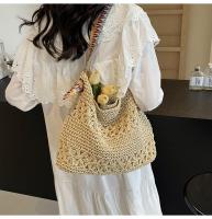 Vacaciones viento playa paja bolsa mujer 2025 nuevo viento perezoso tejido bolsa de gran capacidad moda hombro axila bolsa - details 10