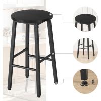 Sillas de Cocina de 64 cm de Alto, para Comedor, Resistentes, Estilo Industrial, Color Negro - details 5