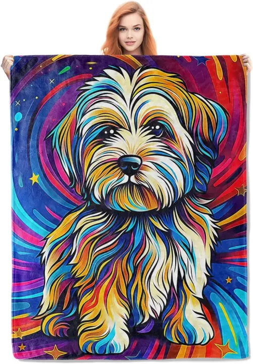 Manta Suave y Ligera de Shih Tzu Regalo Cálido para Adultos Ideal para Cama, Sofá, Decoración del Hogar - 1