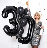 Globos de Lata de Número Dorado-Negro 38pcs Ideal para Fiestas de Cumpleaños de 40 Años - details 2