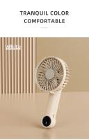 Ventilador de mano recargable, aire acondicionado portátil, 2024 °, plegable y ajustable, con pantalla Digital LED y 3 engranajes, novedad de 180 - details 15
