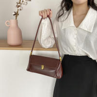 Bolso de hombro de cuero de PU para mujer, bolso pequeño, color sólido, de moda - details 12