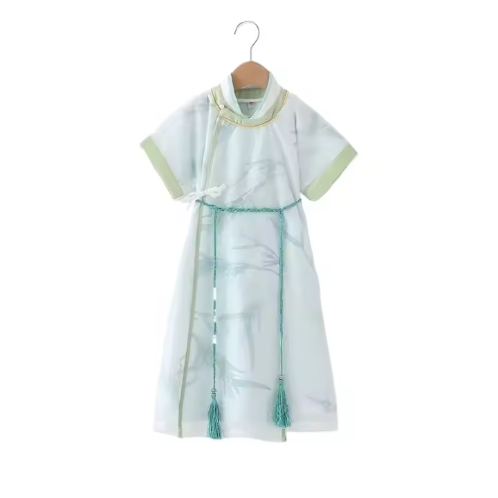 Túnica de la dinastía Song Hanfu para hombres y mujeres, primavera y otoño, traje antiguo de estilo chino Tang fino para niños, nuevo rendimiento para niños - 1