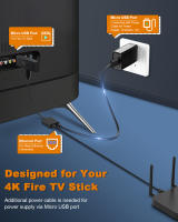 Adaptador Ethernet Para Fire TV Stick,Micro USB a RJ45, firetick Ethernet para Fire TV Stick 2/3/4K/4K Max, Chromecast Ultra - details 3