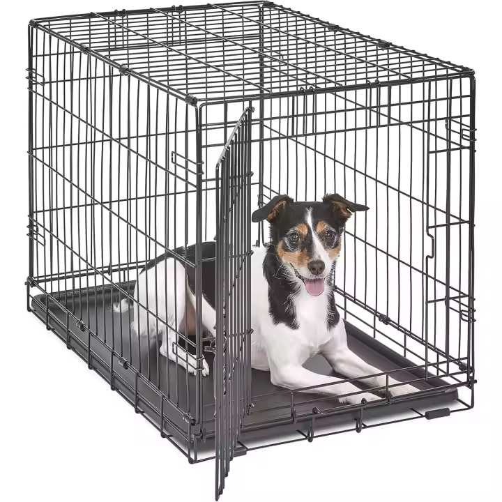 New World modelo B30 Jaula para perros recién optimizada, con una sola puerta, bandeja a prueba de fugas, patas protectoras y nuevas características patentadas, longitud de 76,2 cm - 1