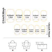 Set De Uñas Postizas Cortas Francés Minimalista Con 1 Jalea Y 1 Archivo De Uñas 24 PCs Uñas De Tiras Estilo Jelly Y Minimalista - details 12