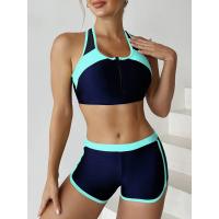 Conjunto de Bikini con cremallera para mujer, traje de baño de dos piezas con pantalón corto, traje de baño deportivo para mujer, ropa de playa para verano 2025 - details 14