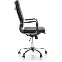 Morgan reclinable Negro, Piel sintética, Silla ejecutiva con reposacabezas y conjín engrosados, Altura Ajustable, Diseño ergonómico - details 4