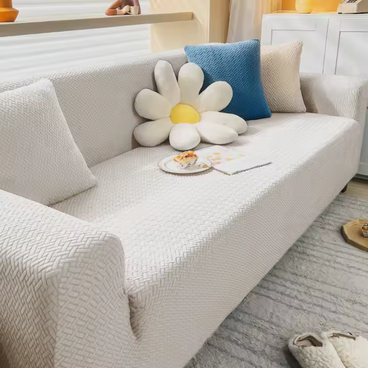 Funda sofá engrosada salón, funda elástica jacquard 1/2/3/4 plazas, sofá rinconera en L, funda sofá elástica de punto, todo incluido, cojín sofá perezoso, simple moderno - 1