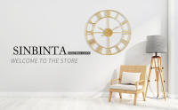 Reloj de pared Vintage grande, reloj de pared de Metal silencioso con números romanos - details 0