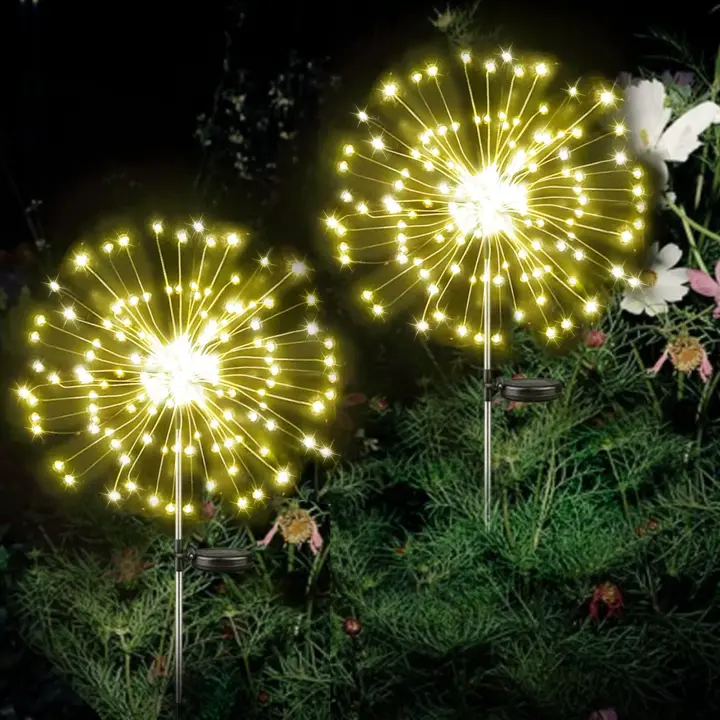 Luz de decoración de jardín al aire libre, 200led, luz Solar decorativa para exterior, camino de patio, maceta de flores, paquete de 2 - 1