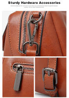 FOXER-Bolso cruzado de cuero PU para mujer, bandolera de gran capacidad con cremallera, informal - details 3