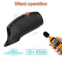 Leten 2 en 1 funda vibratoria anillo de Control de aplicación extensor de eyaculación retardante masculino vibrador juguetes sexuales para adultos - details 7
