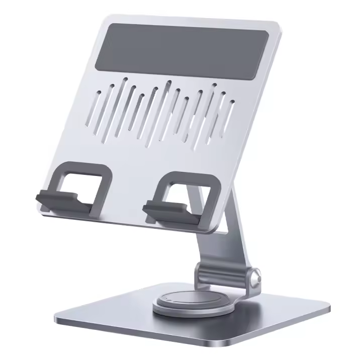 Soporte giratorio de Metal plegable para tableta, accesorio de escritorio ajustable para teléfono móvil, 360 - 1