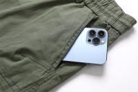 Pantalones Cargo de Algodón 100% para Hombres Cintura Elástica, Múltiples Bolsillos, Estilo Casual Militar - details 16