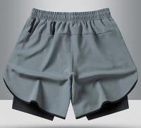 Pantalones cortos deportivos 2 en 1 para hombre, para correr rápido, gimnasio con bolsillos para exterior - details 3