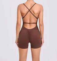 Conjunto de entrenamiento de ejercicio para mujer, traje de yoga, ropa deportiva, mono de gimnasio, rojo, verano, 2024 - details 25