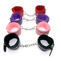 Esposas sexuales de cuero PU con máscara para ojos, Juguetes sexuales para parejas, juegos para adultos, ataduras de Bondage esclavo, accesorios eróticos, 2 uds. - details 3