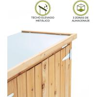 Armario Multiusos para Jardín 40x75x90 cm en Madera con 2 Capas de Pintura Impermeable |   Patas y Suelo - details 5