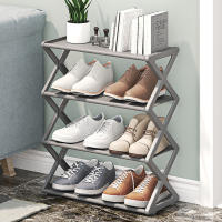 Zapatero independiente de 4 niveles, resistente, ahorro de espacio, estante de zapatos de acero plástico para armario de entrada y dormitorio - details 1