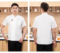 Estilo chino verano estilo chino cocina en restaurante chino Chef monos hombres y mujeres ropa de Chef profesional Shor - details 20