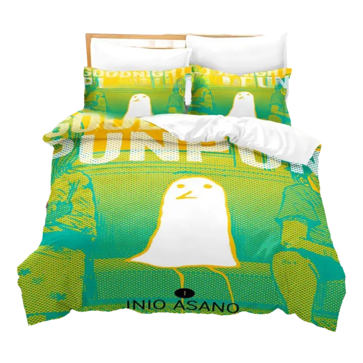 Juego de Ropa de Cama 3D Impresa Diseño Punpun Oyasumi para Niños y Adultos Tamaño Twin Queen - 1