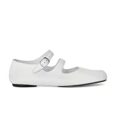 Zapatos Mary Jane de moda OEM ODM, zapatos planos de ballet Tabi de mujer con correa doble bifurcada de cuero genuino para niñas - 1